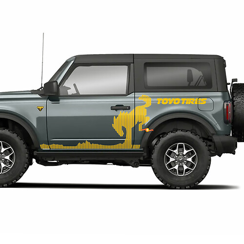 Bronco Badlands Hood en Side Decal Vinyl Sticker Stripe voor Ford Bronco
