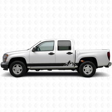 Gelaagde Peaks Deur- en Rockerpaneel Vinyl Strepen voor Chevrolet Colorado 1e generatie 2004-2012_2