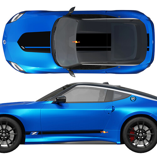 Nissan Nismo Z Heritage Edition Hood Side Sticker Sticker Vinyl Grafische kit
