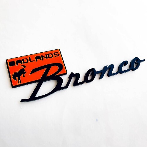 Badlands 3D Spatscherm Badge Achterklep Embleem voor Musclecar paard