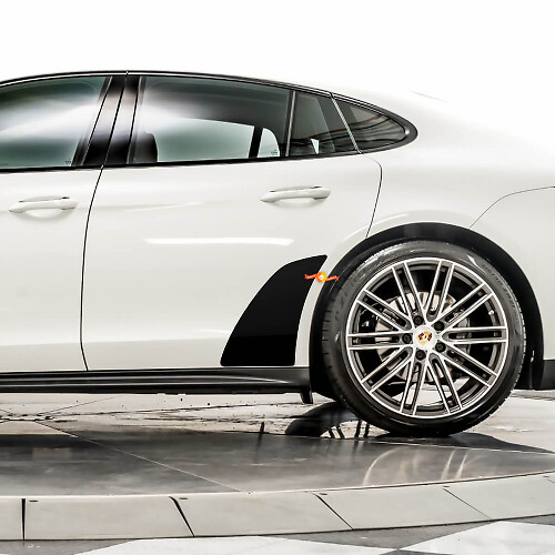 Achter Fender Rock Guard Decals Stone Guard Film vervangende stickers Fit Porsche Panamera

