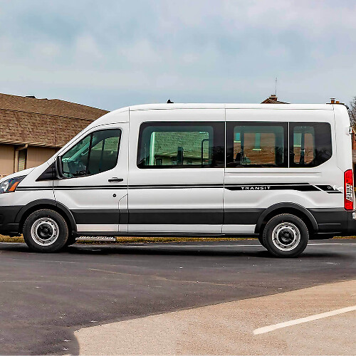 Transit Letter Line Zijkant Strepen Vinyl Stickers 3 voor Ford Transit 1