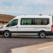 Transit Letter Line Zijkant Strepen Vinyl Stickers 3 voor Ford Transit 2