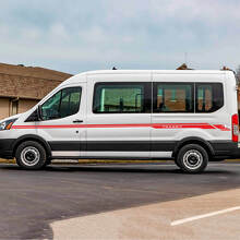 Transit Letter Line Zijkant Strepen Vinyl Stickers 3 voor Ford Transit 3