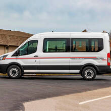 Ford Transit Vinyl Side Stripes Stickers sticker twee kleuren
 3