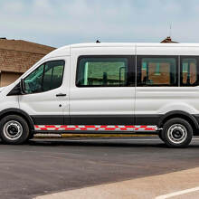 Ford Transit Vinyl Side Geroolde strepen Stickers Stickers
 3