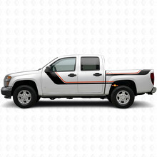 Veegvormige Bovenste Accent Deur- & Zijwand Vinyl Strepen voor Chevrolet Colorado 1e generatie 2004-2012_2
