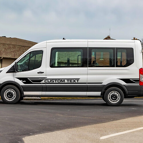 Ford Transit Aangepaste tekst Vinyl Zijstrepen Stickers 2
