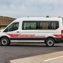 Ford Transit Aangepaste tekst Vinyl Zijstrepen Stickers 2
 3