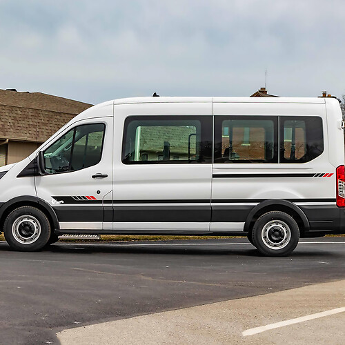 Ford Transit Racing Graphics Vinyl Side Stripes Stickers Stickers
