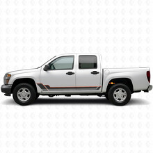Hoekige Outline Deur- en Rockerpaneel Vinyl Strepen voor Chevrolet Colorado 1e Gen 2004-2012_2
