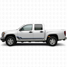 Hoekige Outline Deur- en Rockerpaneel Vinyl Strepen voor Chevrolet Colorado 1e Gen 2004-2012_3