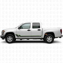 Hoekige Outline Deur- en Rockerpaneel Vinyl Strepen voor Chevrolet Colorado 1e Gen 2004-2012_4
