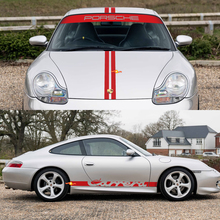 Porsche 911 Carrera Stripes Retro Hood Side Side Ruit Shield Decal Sticker Kit
 3