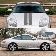 Carrera Strepen Retro Motorkap Zijruit Decal Sticker Set 2 Voor Porsche 911 2