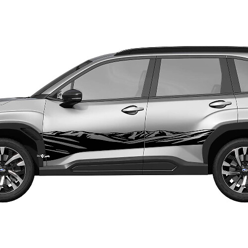 Bergen zijdeuren rocker paneel racestrepen vinyl sticker - grafische sticker universele fit suba 4
