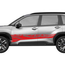 Mountains Zijdeuren Instaplijsten Racestrepen Vinyl Decal Sticker voor Subaru 3