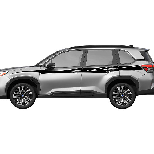 Zijdeuren rocker paneel racestrepen vinyl sticker - grafische sticker universele fit suba 5
