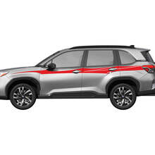 Zijdeuren Rocker Panel Racing Strepen Vinyl Decal Sticker 6 voor Subaru 3