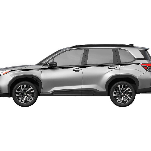 Dubbele Dunne Zijstripes Vinyl Decal Set voor Subaru Forester