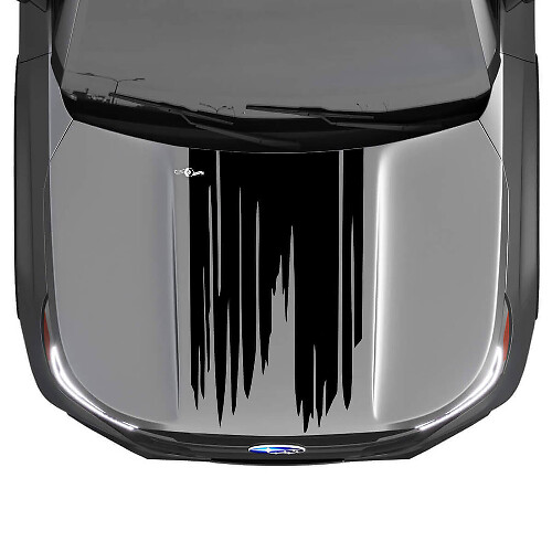 Grange Stijl Motorkap Vinyl Sticker voor Subaru Forester_1