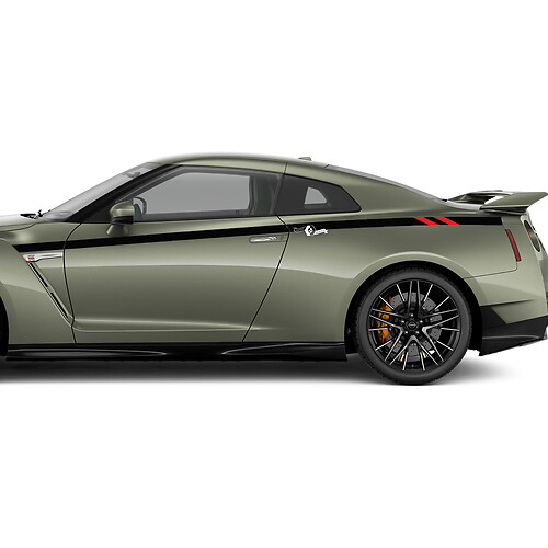 Zijdeuren racestrepen sticker kit voor nissan gt-r
