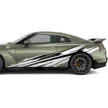 Zijdeuren grafische sticker kit voor Nissan GT-R
 2