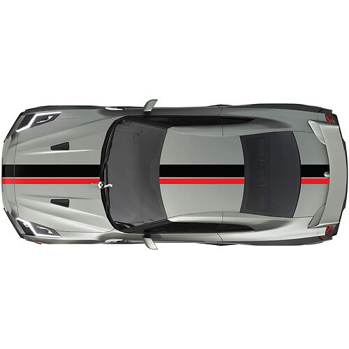 Full Body Dual Racing Stripes Decal Kit voor Nissan GT-R
