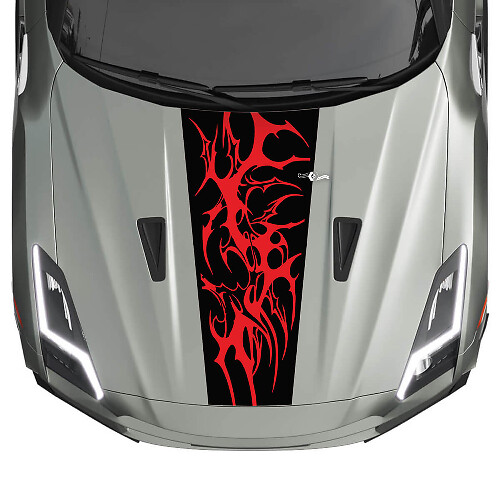 Hood grafische strepen Decal Kit voor Nissan GT-R 2-kleur

