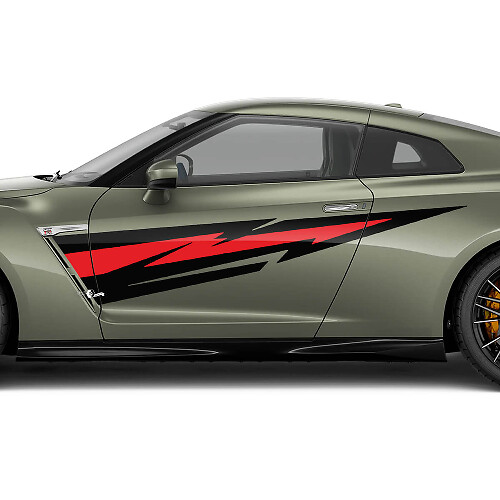 Zijdeuren Grafische Decal Set voor Nissan GT-R 3
