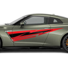 Lightning zijdeur graphics decalset voor Nissan GT-R 3