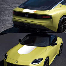 Blackout-stijl motorkap- en kofferdeksel vinyl decal kit voor Nissan Z Legend Edition_2
