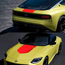 Blackout-stijl motorkap- en kofferdeksel vinyl decal kit voor Nissan Z Legend Edition_3