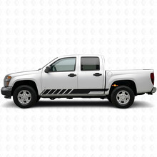 Schuine Race Deur- en Rockerpaneel Vinyl Strepen voor Chevrolet Colorado 1e Generatie 2004-2012_2