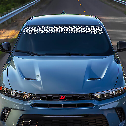 WINDSHIELD Honeycomb Banner Decal Sticker - Custom Vinyl Graphics passend om Hornet te ontwijken 3
