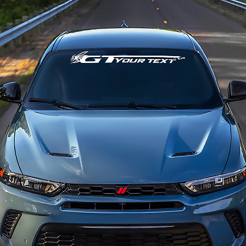 GT-stijl aangepaste voorruitbanner vinylsticker voor Dodge Hornet