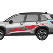 Zijdeuren racestrepen vinyl sticker - grafische sticker Universal Fit Subaru Forester 1
 3