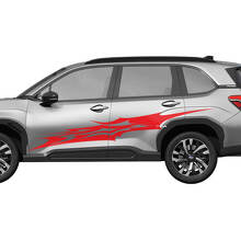 Zijdeuren racestrepen vinyl sticker - grafische sticker Universal Fit Subaru Forester 1
 3