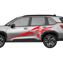 Abstracte zijdeurstroken race vinyl decal sticker graphic voor Subaru Forester 3