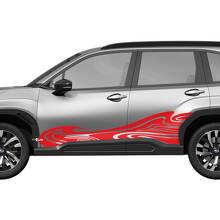 Zijdeuren Wave Racing Stripes Vinyl Sticker - Grafische Sticker universele pasvorm Suba Forester 1
 3