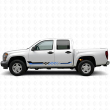 Geruite Race Deur- en Rocker Panel Vinyl Stroken voor Chevrolet Colorado 1e Gen 2004-2012_3