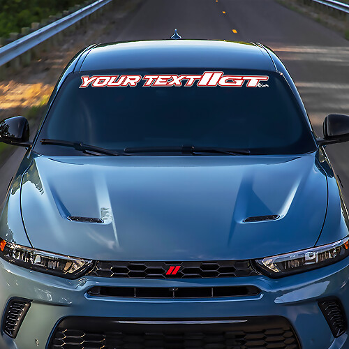 Outline Lettering GT-stijl Voorruit Vinyl Decal voor Dodge Hornet