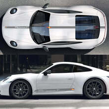 Lettering Strepen Motorkap Dak en Zijdezijn Vinyl Decal Kit Porsche 911 Carrera_2