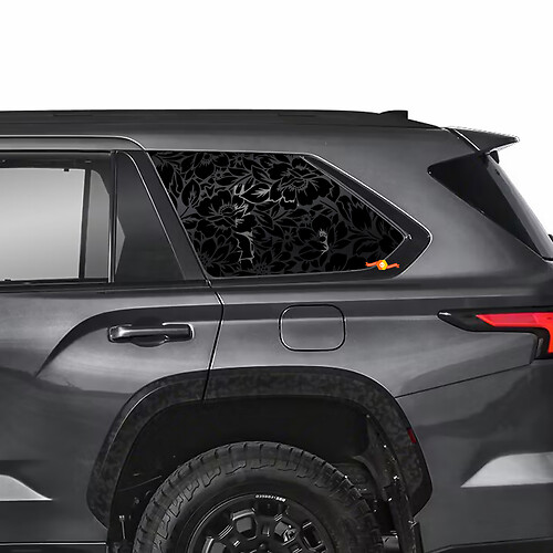 Bloemen zijvenster Sticker voor Toyota Sequoia TRD Pro

