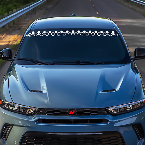 WINDSHIELD BANNER Honeycomb Decal Sticker Vinyl Graphics geschikt om Hornet te ontwijken

