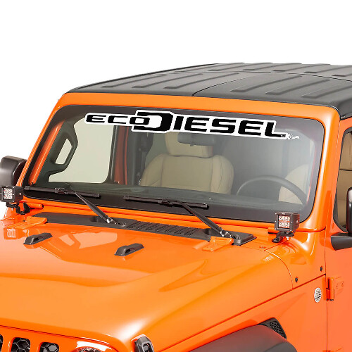 Voorruitenvenster Jeep Ecodiesel grafisch vinyl sticker sticker 5
