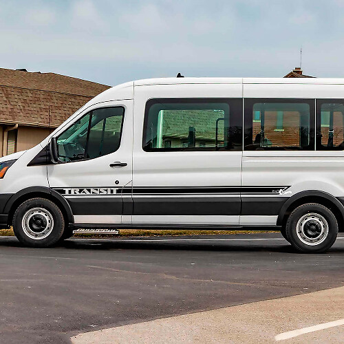 Transit Letter Line Side Strepen Vinyl Stickers voor Ford Transit