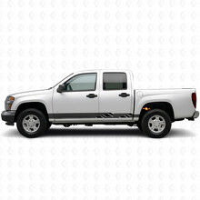 Angular Lightning Deur- & Rocker Panel Vinyl Strepen voor Chevrolet Colorado 1e Gen 2004-2012_2