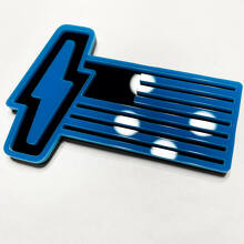 US-vlag 3D-embleem - Aangepaste spatbordemblemen 3 voor Musclecar 150 Lightning 5