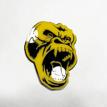 Aangepast 3D-badge Boze Gorilla Spatscherm Achterklep Voorgrille Badges Embleem 3 3